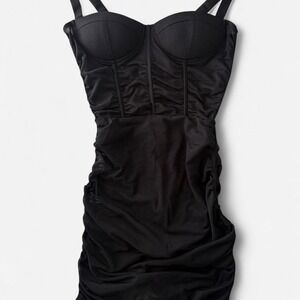 Black HEIRESS Beverly Hills Corset Bodycon Dress